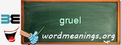 WordMeaning blackboard for gruel